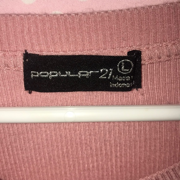 Pink ribbed button up - Picture 2 of 3